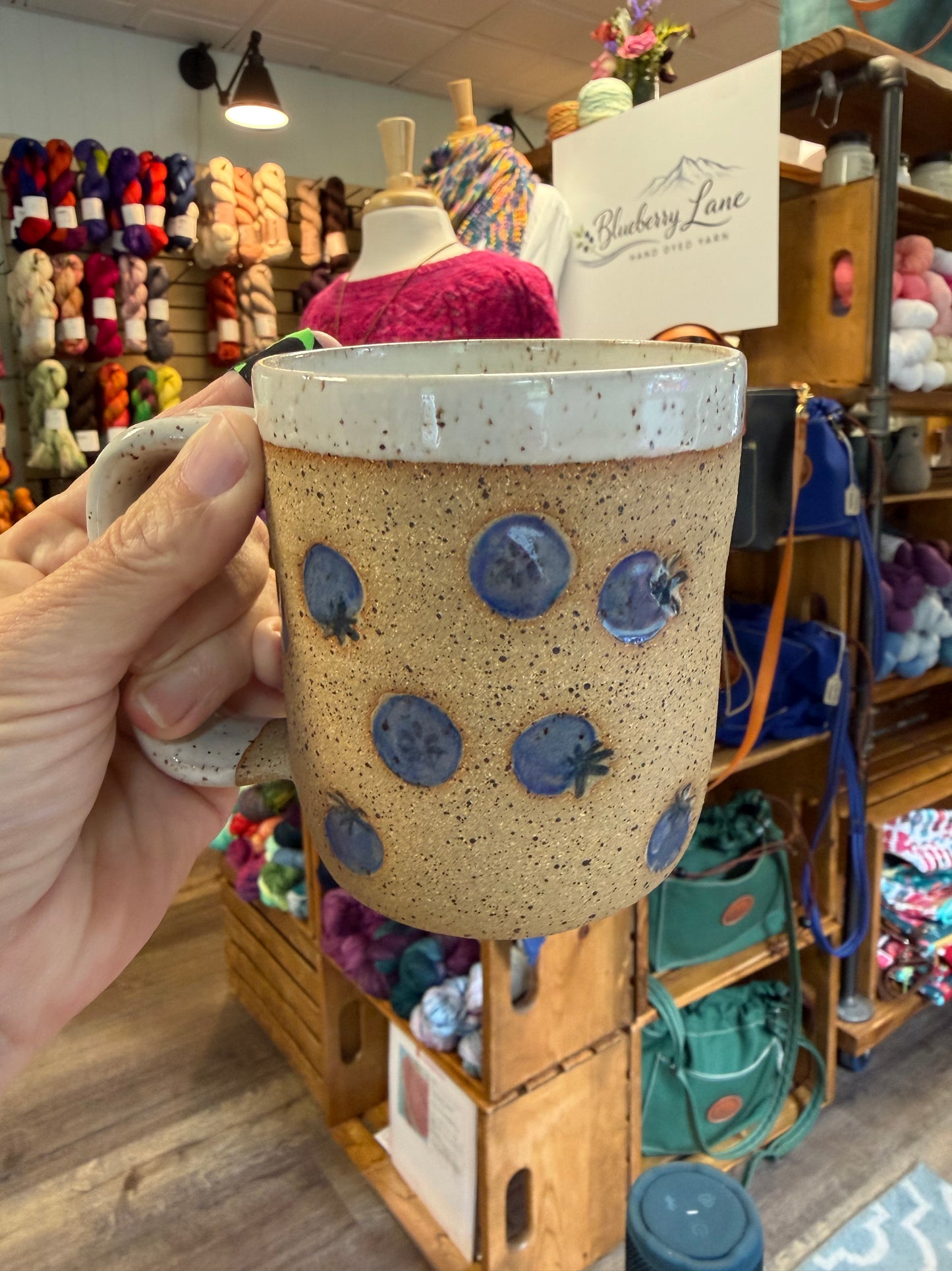 Blueberry Pottery Mug