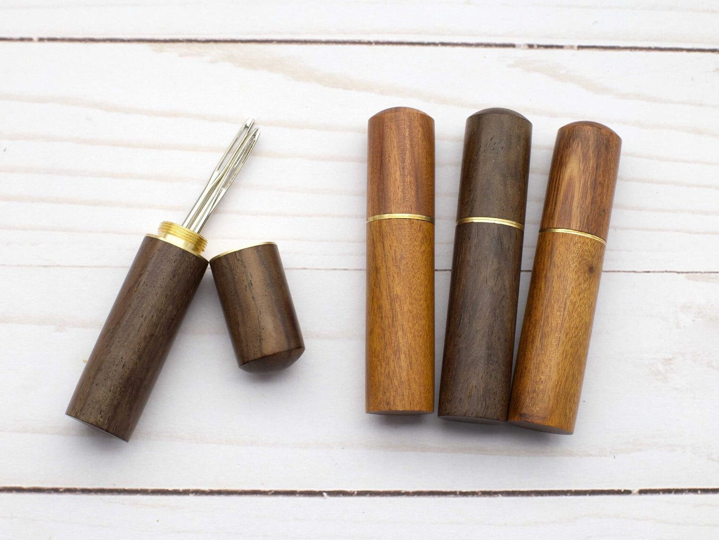 Fox & Pine Wooden Darning Needle Case