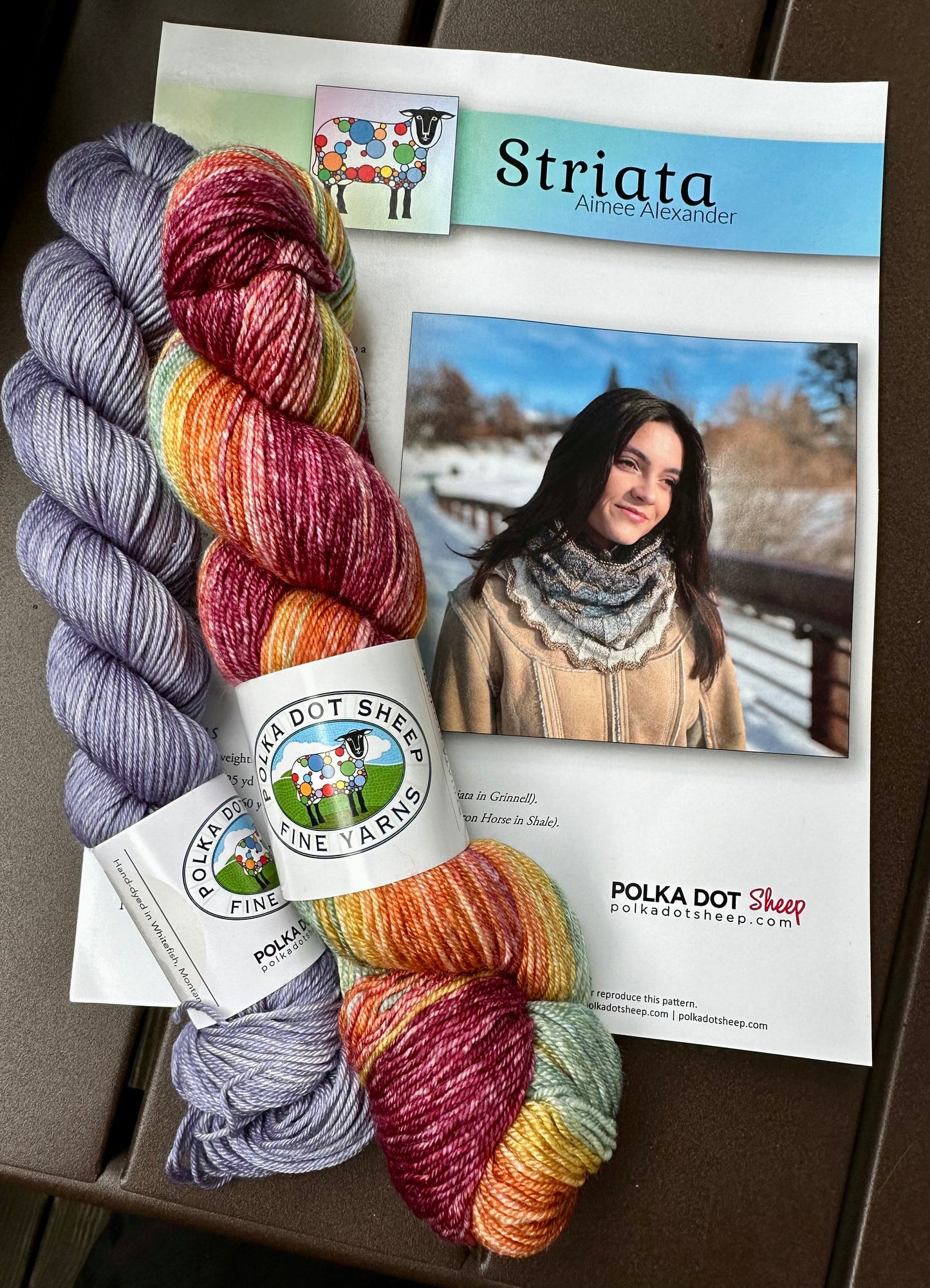 Polka Dot Sheep Striata Cowl Kit