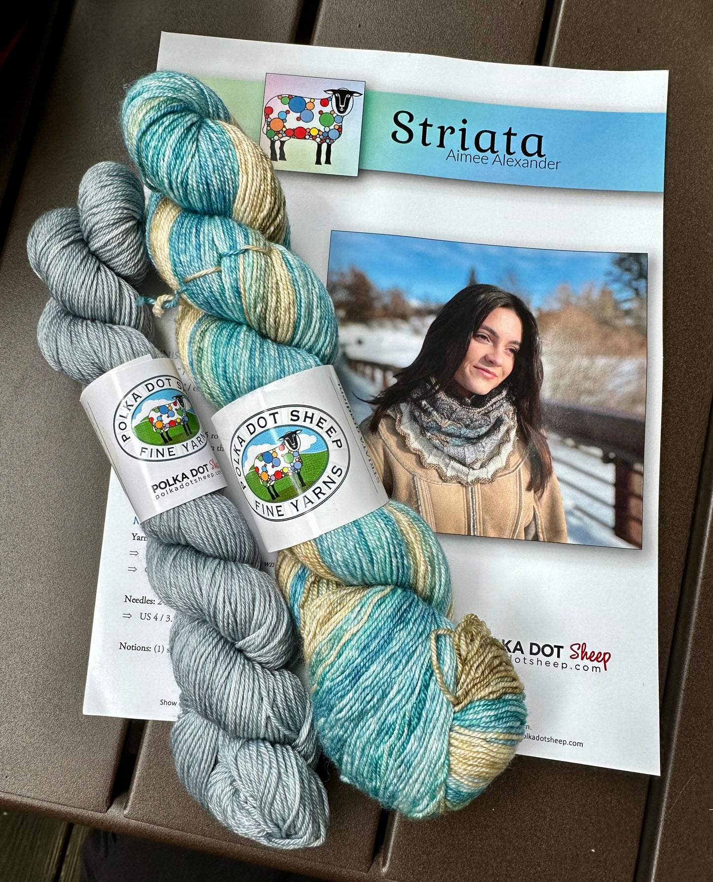 Polka Dot Sheep Striata Cowl Kit