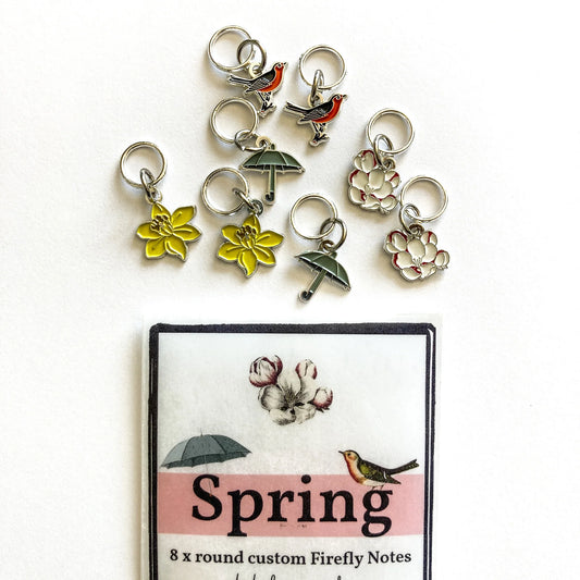 Firefly Notes stitch marker charms package -Spring