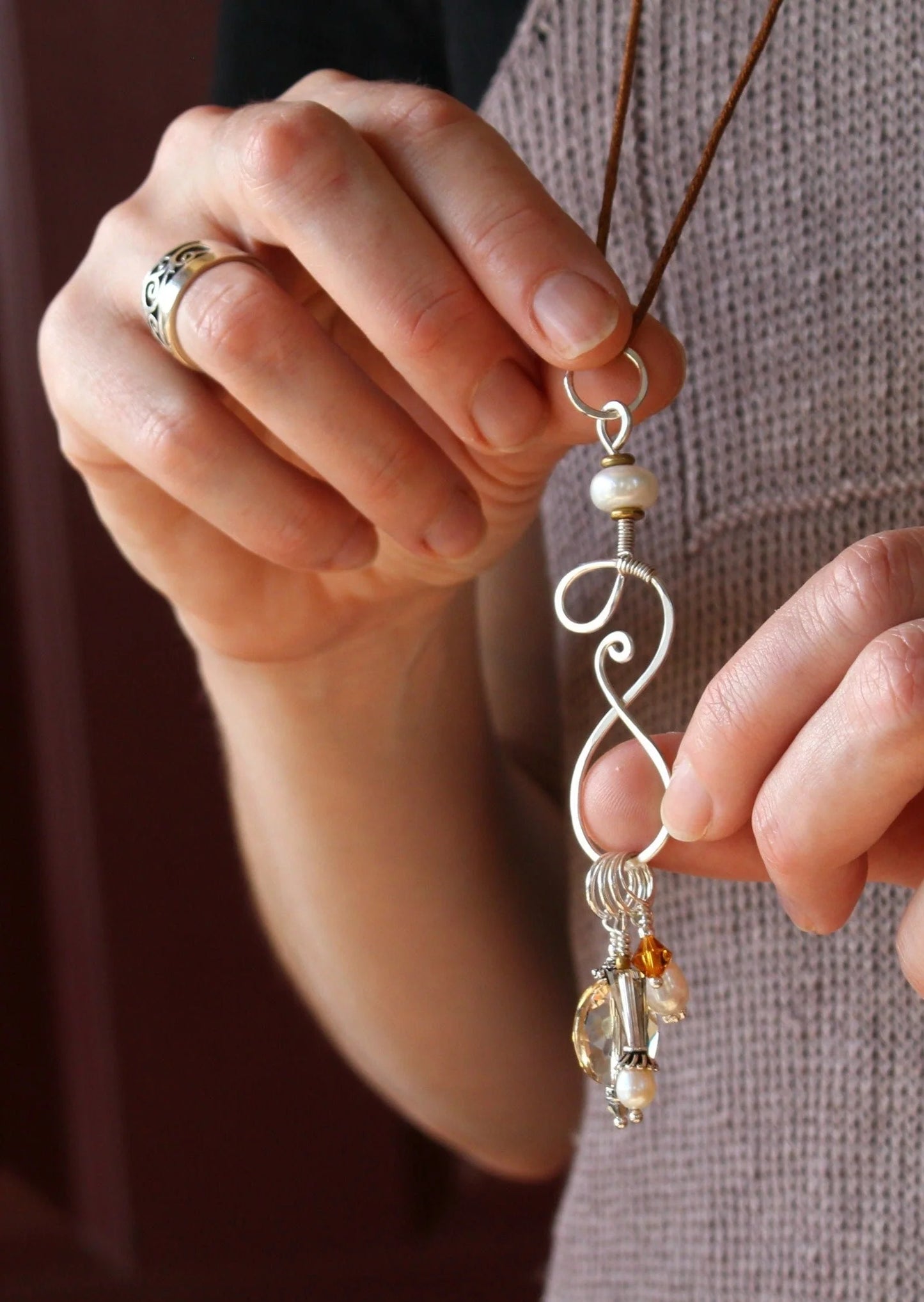NNK Wool & Wire Stitch Marker Necklace