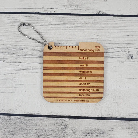 Katrinkles WPI Yarn Weight Gauge Mini Tool